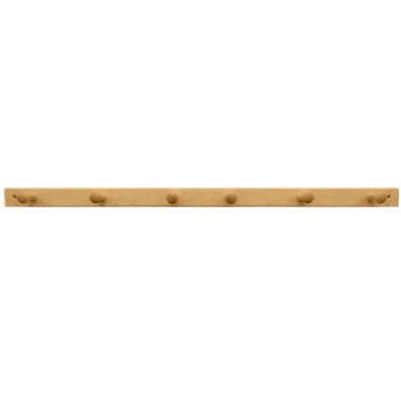 Auric 91528 6 Peg Natural Lacquer Wood Rack